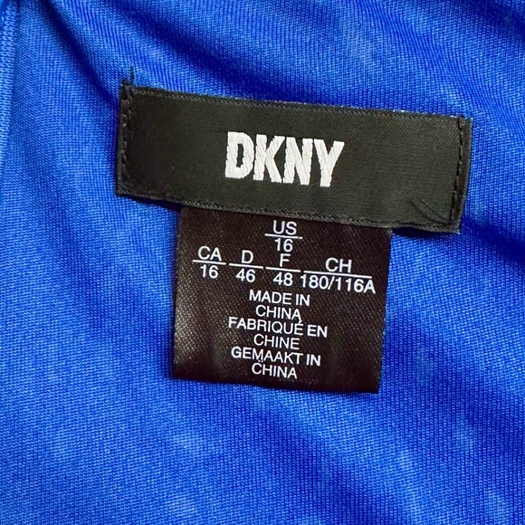 !! SOLD !! Blue and white midi dress DKNY #midi - Picture 4 of 5